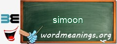 WordMeaning blackboard for simoon